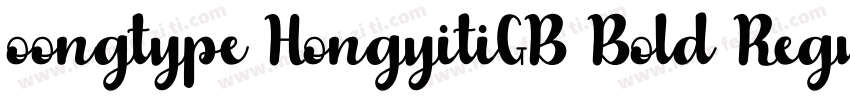 oongtype HongyitiGB Bold Regular字体转换